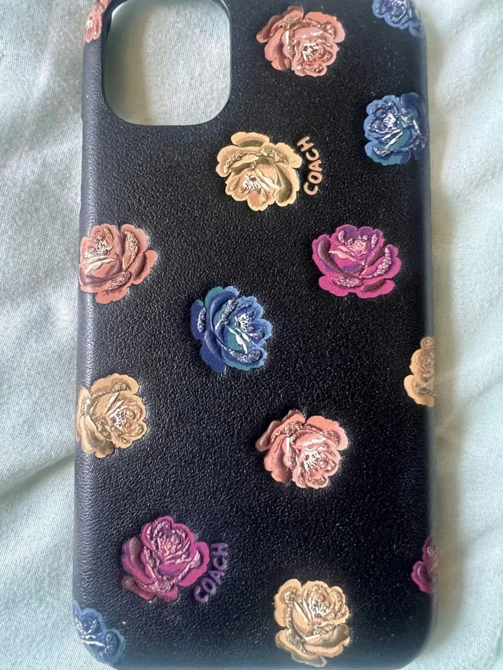 Coach Protective Case for iPhone 11 (Dreamy Peony Rainbow/Black, iPhone